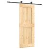vidaXL Cs&uacute;sz&oacute; ajt&oacute; Term&eacute;szetes &eacute;s Fekete 80 x 210 cm Szil&aacute;rd Fenyőfa