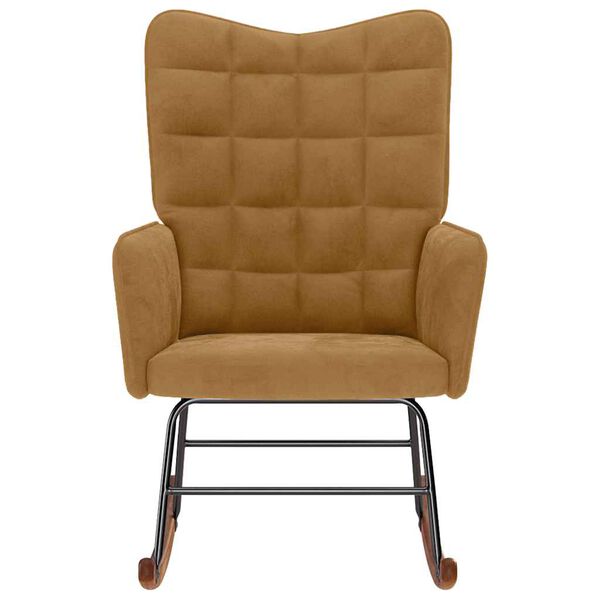 vidaXL barna bársony hintaszék