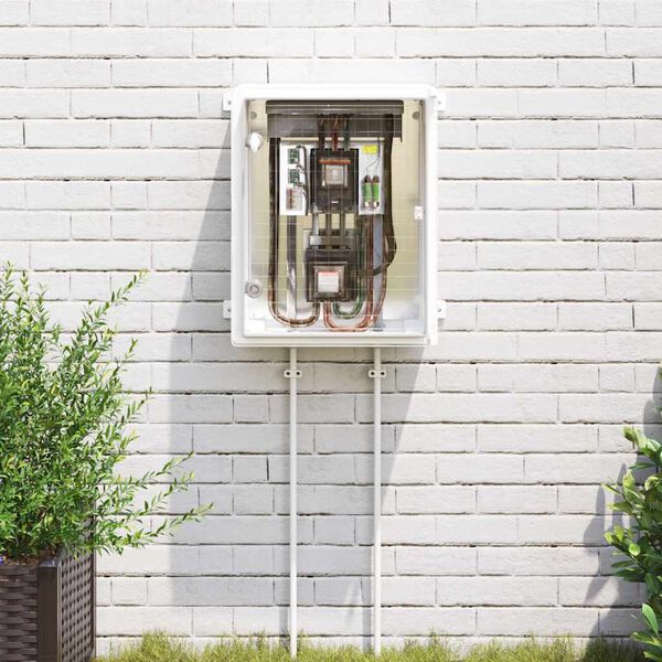 vidaXL Vez&eacute;rlőszekr&eacute;ny Sz&uuml;rke 40 x 17,5 x 50 cm ABS Műanyag