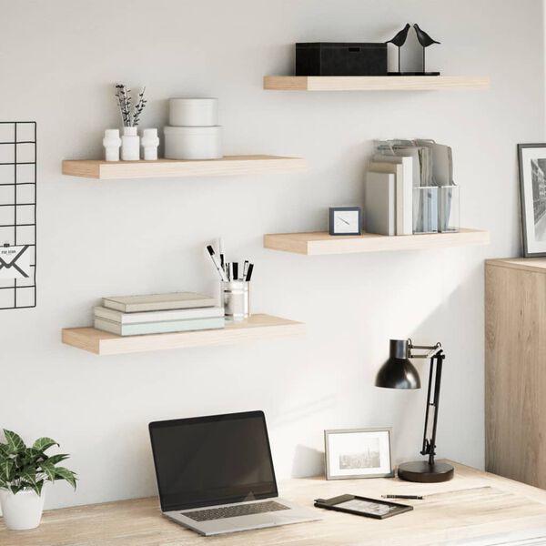 vidaXL 4 db szerelt fa f&uuml;ggőpolc 60 x 23,5 x 4 cm