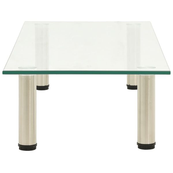 vidaXL átlátszó edzett üveg TV-állvány 80 x 35 x 17 cm