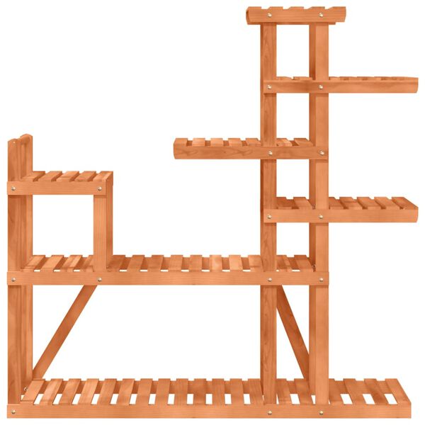 vidaXL tömör fenyőfa virágtartó állvány 110x25x111 cm