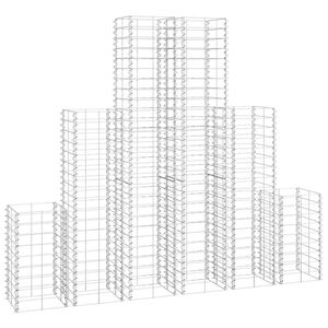vidaXL 6 db gabion kos&aacute;r horganyzott dr&oacute;tb&oacute;l