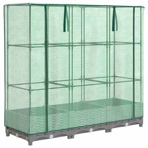 vidaXL rattan megjelen&eacute;sű magas&aacute;gy&aacute;s melegh&aacute;ztakar&oacute;val 120x40x123 cm