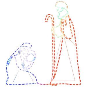 vidaXL kar&aacute;csonyi M&aacute;ria &eacute;s J&oacute;zsef figura 264 LED-del 40x55 / 38x100 cm