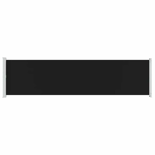 vidaXL fekete kih&uacute;zhat&oacute; oldals&oacute; terasz-napellenző 600 x 160 cm