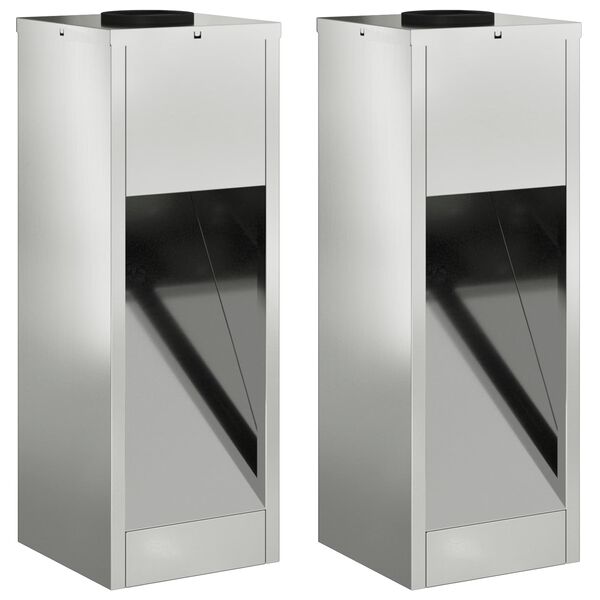 vidaXL Napelemes LED Útjelző Lámpa 2 pcs Galvanizált Galvanizált