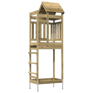 vidaXL J&aacute;t&eacute;k Torny Barna 52,5 x 85 x 238 cm Szil&aacute;rd Impregn&aacute;lt Fa