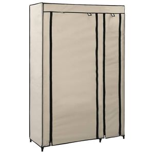 vidaXL kr&eacute;msz&iacute;nű &ouml;sszecsukhat&oacute; sz&ouml;vet ruh&aacute;sszekr&eacute;ny 110 x 45 x 175 cm
