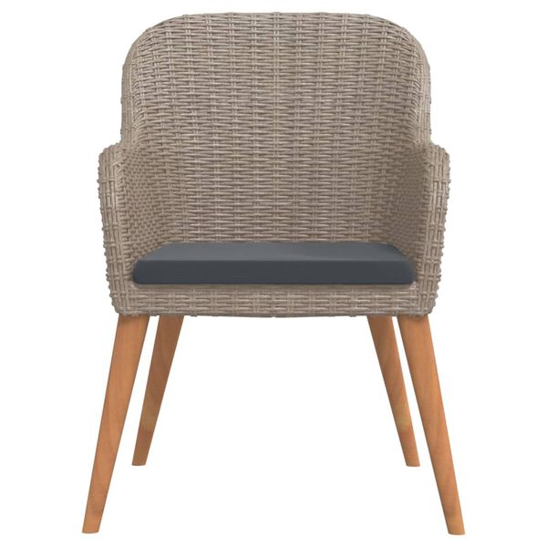 vidaXL 9 részes barna kerti étkezőgarnitúra párnákkal