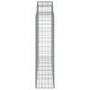 vidaXL 30 db íves horganyzott vas gabion kosár 200x50x160/180 cm