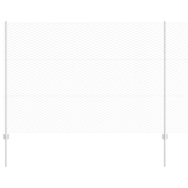 vidaXL Kerítés és Oszlop Ezüst 1,5 x 50 m Acél