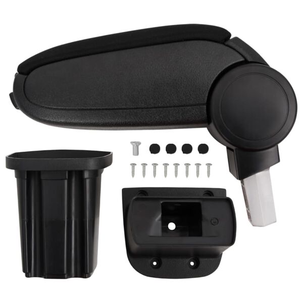 vidaXL aut&oacute; karf&aacute;ja fekete 12x32x(34-50) cm ABS