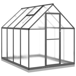 vidaXL antracitsz&uuml;rke alum&iacute;nium melegh&aacute;z alapv&aacute;zzal 224x169x202 cm