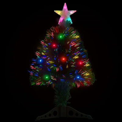 vidaXL száloptikás megvilágított karácsonyfa állvánnyal 64 cm