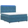 vidaXL LED Boxspring &Aacute;gy Mattal fejt&aacute;ml&aacute;val K&eacute;k 200 x 200 cm B&aacute;rsony