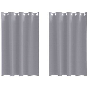 vidaXL Fekete F&uuml;gg&ouml;ny Gyűrűkkel 2 db Vil&aacute;gossz&uuml;rke 175 x 140 cm
