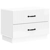 vidaXL &Eacute;jjeliszekr&eacute;ny Magasf&eacute;nyű Feh&eacute;r 62 x 34,5 x 44,5 cm Szerelt Fa