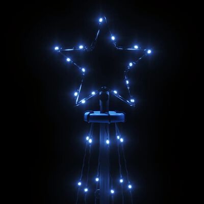 vidaXL kúp alakú karácsonyfa 108 kék LED-del 70 x 180 cm