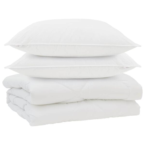 vidaXL Paplan p&aacute;rn&aacute;val 3 pcs Feh&eacute;r Mikrosz&aacute;las