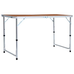 vidaXL &ouml;sszecsukhat&oacute; alum&iacute;nium kempingasztal 120 x 60 cm