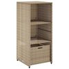 vidaXL b&eacute;zs polyrattan kerti t&aacute;rol&oacute;szekr&eacute;ny 50 x 55 x 115 cm
