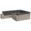 vidaXL 11 r&eacute;szes vil&aacute;gossz&uuml;rke polyrattan kerti &uuml;lőgarnit&uacute;ra p&aacute;rn&aacute;kkal