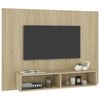 vidaXL sonoma tölgy színű szerelt fa fali TV-szekrény 120x23,5x90 cm