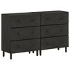 vidaXL 2 db fekete t&ouml;m&ouml;r mang&oacute;fa t&aacute;lal&oacute;szekr&eacute;ny 60 x 33 x 75 cm