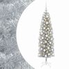 vidaXL Karcs&uacute; műkar&aacute;csonyfa g&ouml;mb&ouml;kkel 180 cm 300 LED Meleg feh&eacute;r