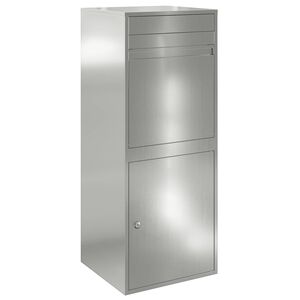 vidaXL Csomagz&aacute;r&oacute; doboz z&aacute;rral Ez&uuml;st 41 x 38 x 103 cm Horganyzott Ac&eacute;l