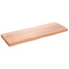 vidaXL vil&aacute;gosbarna kezelt t&ouml;m&ouml;r fa f&uuml;rdőszobai pult 80x30x(2-4) cm