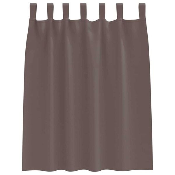 vidaXL Fekete F&uuml;gg&ouml;ny Gyűrűkkel 2 pcs S&ouml;t&eacute;t Barna 140 x 140 cm