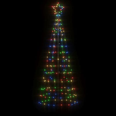 vidaXL színes karácsonyfa fénykúp tüskékkel 220 LED 180 cm