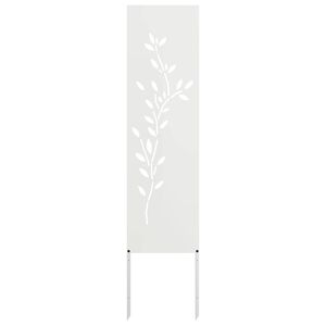 vidaXL Kertv&eacute;dő v&aacute;szon Feh&eacute;r 32 x 140 cm Hidegen hengerelt ac&eacute;l