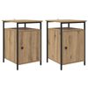 vidaXL &Eacute;jjeliszekr&eacute;ny 2 pcs Artisan t&ouml;lgy 40 x 42 x 60 cm Faanyag