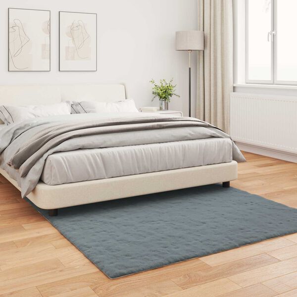 vidaXL Mű Ny&uacute;l Szőr Szőnyeg Olite Antracit 120 x 120 cm Poli&eacute;szter