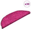 vidaXL 30 db r&oacute;zsasz&iacute;n f&eacute;lk&ouml;r alak&uacute; l&eacute;pcsőszőnyeg 56 x 17 x 3 cm
