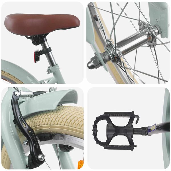 vidaXL Gyerek Bicikli 20 H&uuml;velyk 6-11 &eacute;ves korig aj&aacute;nlott Vil&aacute;gos z&ouml;ld