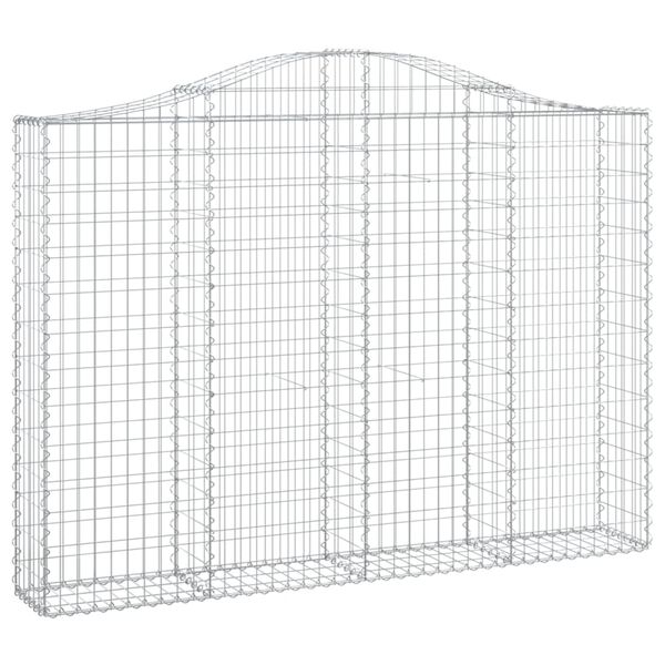 vidaXL 11 db íves horganyzott vas gabion kosár 200x30x140/160 cm