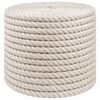 vidaXL Juta K&ouml;t&eacute;l 14 mm Feh&eacute;r 100% Tossa kender