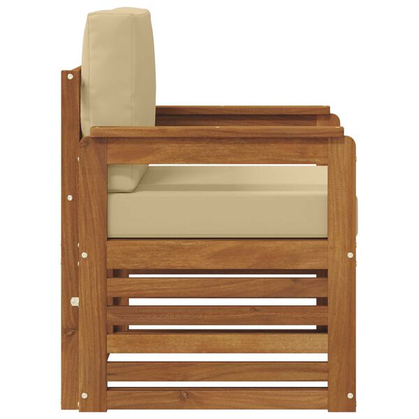 vidaXL K&uuml;lt&eacute;ri kanap&eacute; szett T&ouml;m&ouml;r ak&aacute;cfa &eacute;s poli&eacute;szter Term&eacute;szetes