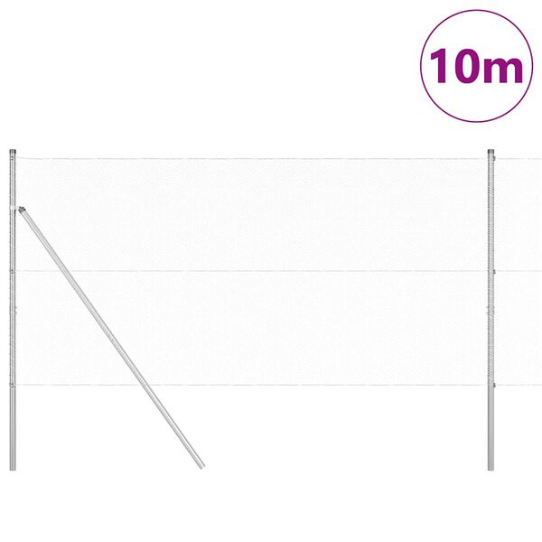 vidaXL Ker&iacute;t&eacute;soszlop Ez&uuml;st 10 x 1,4 m (13 mm h&aacute;l&oacute;) Ac&eacute;l