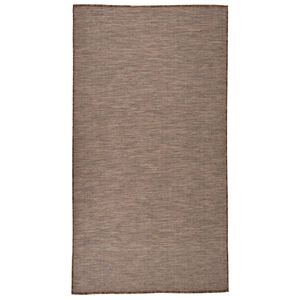 vidaXL barna lapos sz&ouml;v&eacute;sű k&uuml;lt&eacute;ri szőnyeg 80 x 150 cm