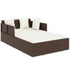 vidaXL barna polyrattan napoz&oacute;&aacute;gy p&aacute;rn&aacute;val 182 x 118 x 63 cm
