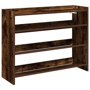 vidaXL f&uuml;st&ouml;s t&ouml;lgy sz&iacute;nű szerelt fa cipőtart&oacute; 80x25x62 cm