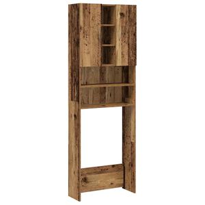 vidaXL antik fa sz&iacute;nű mos&oacute;g&eacute;pszekr&eacute;ny 64 x 25,5 x 190 cm