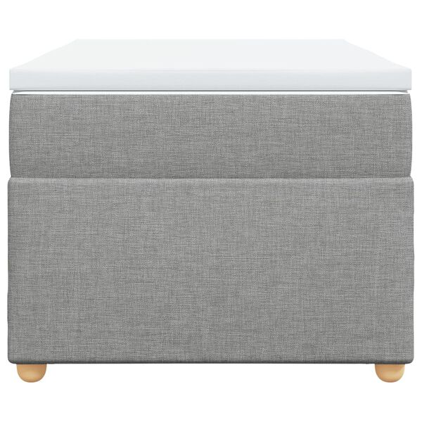 vidaXL világosszürke szövet rugós ágy matraccal 90 x 200 cm