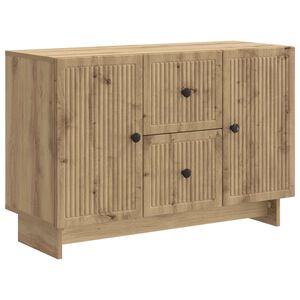 vidaXL Sz&eacute;f fi&oacute;kkal K&eacute;zműves T&ouml;lgy 89 x 34,5 x 60 cm Szerelt Fa