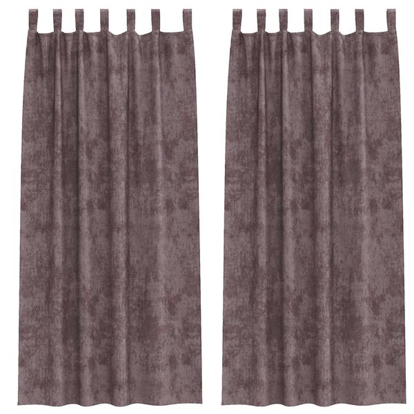 vidaXL B&aacute;rsonyf&uuml;gg&ouml;ny&ouml;k f&uuml;gg&ouml;ny&ouml;kkel 2 pcs Barna 245 x 140 cm B&aacute;rsony